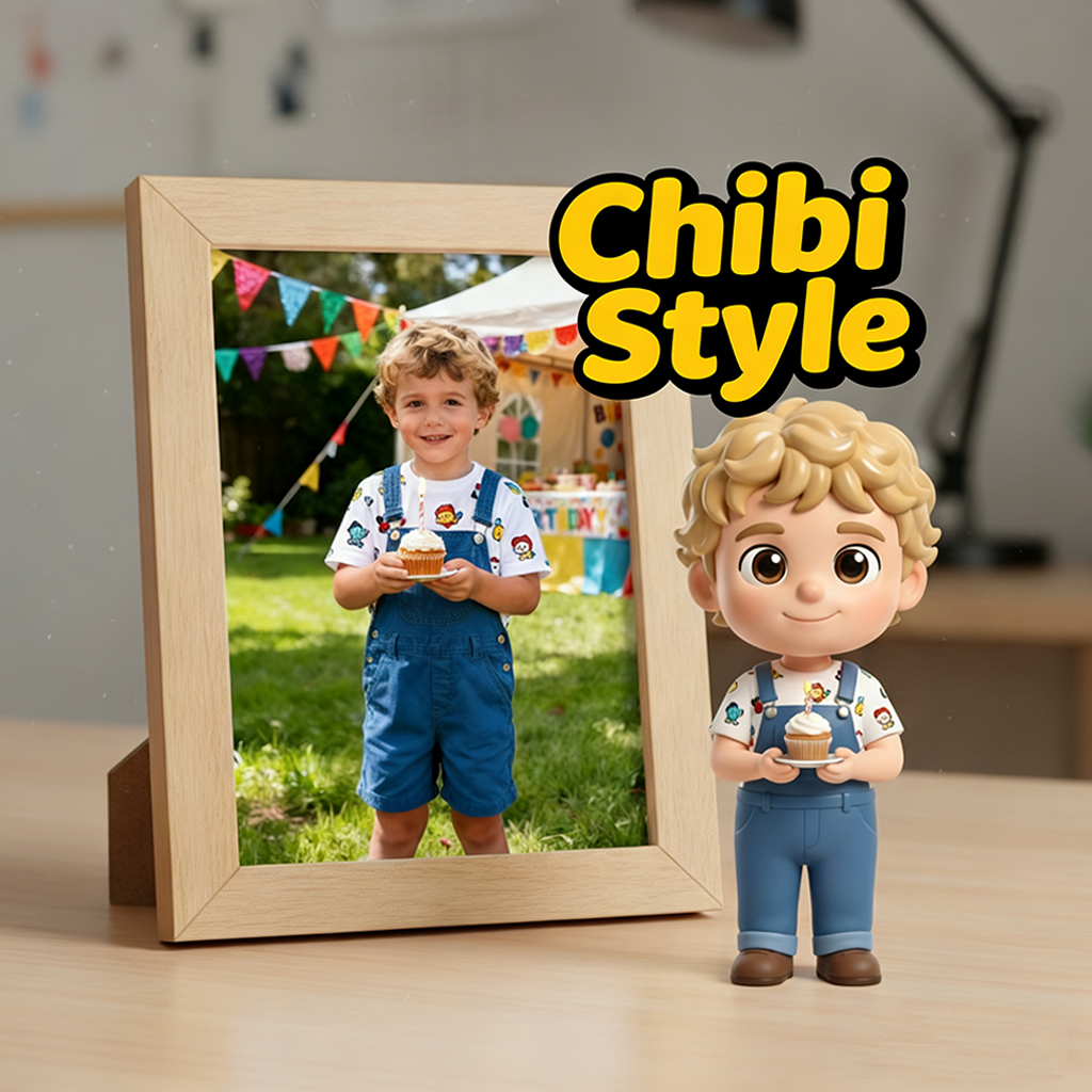 Custom Keychain Edition: Chibi Style 3D Figurine From Your Photo