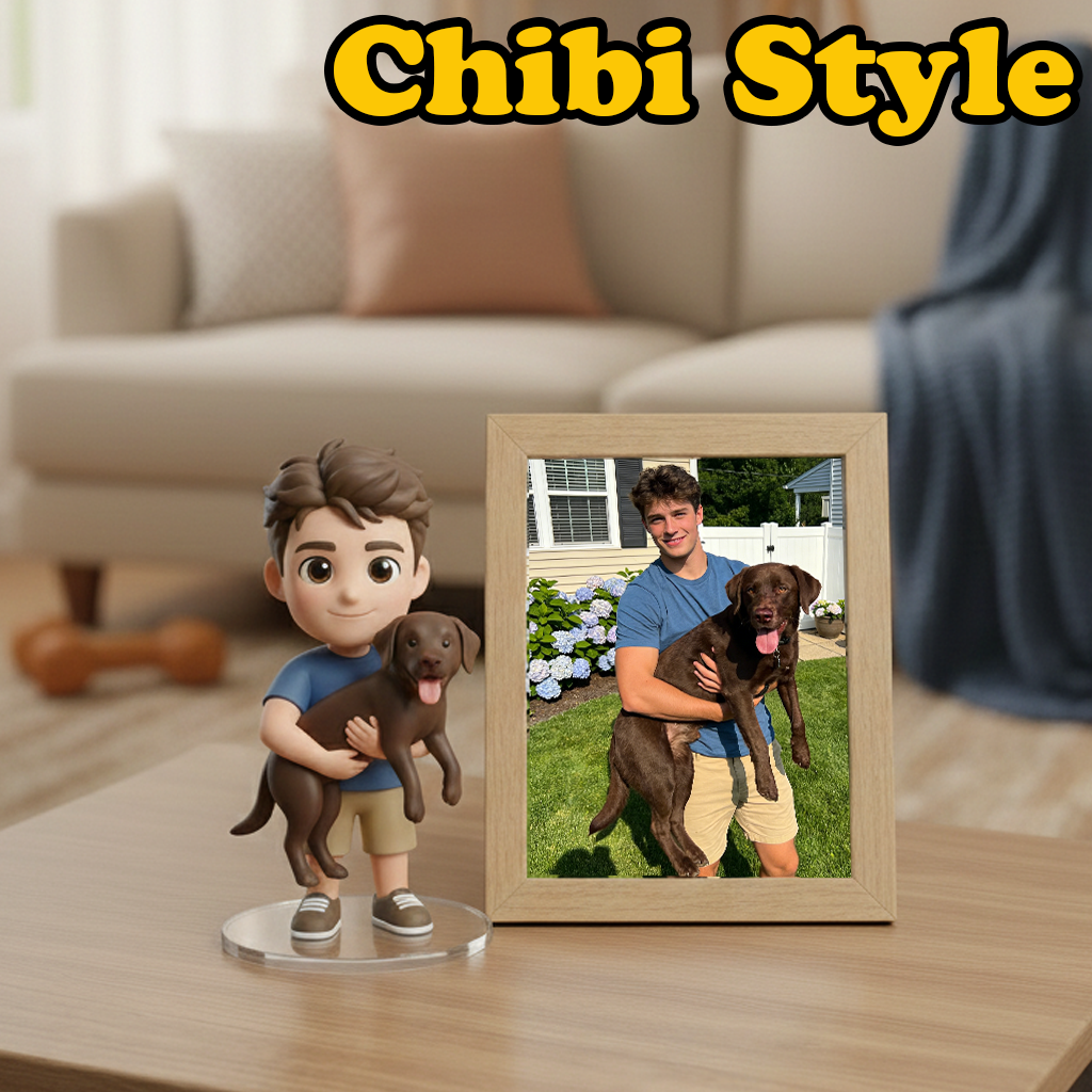 Custom Made 3D Mini Keychain Figure with Your Face Perfect for Gifting | Chronofig