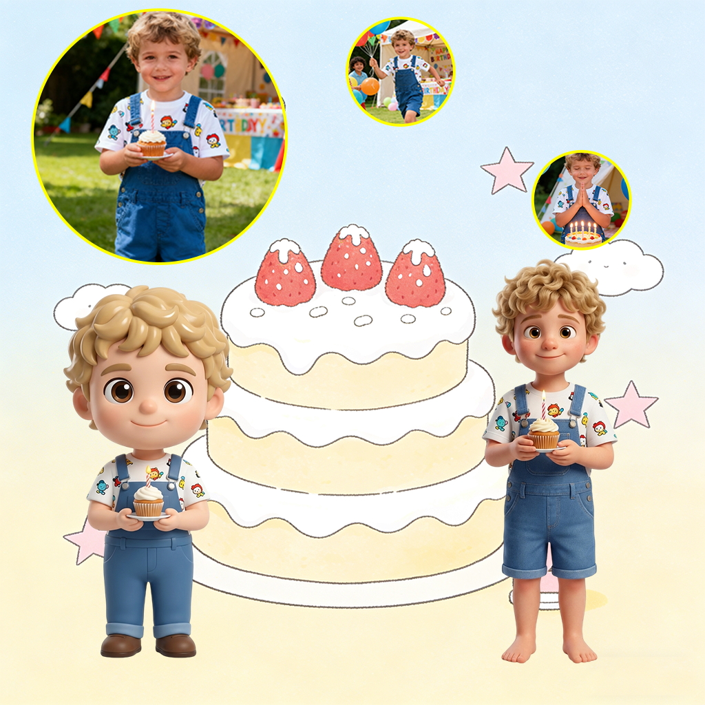 Custom Keychain Edition: Chibi Style 3D Figurine From Your Photo