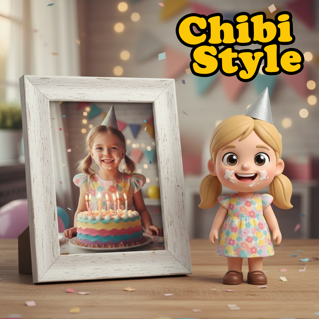 Custom Keychain Edition: Chibi Style 3D Figurine From Your Photo