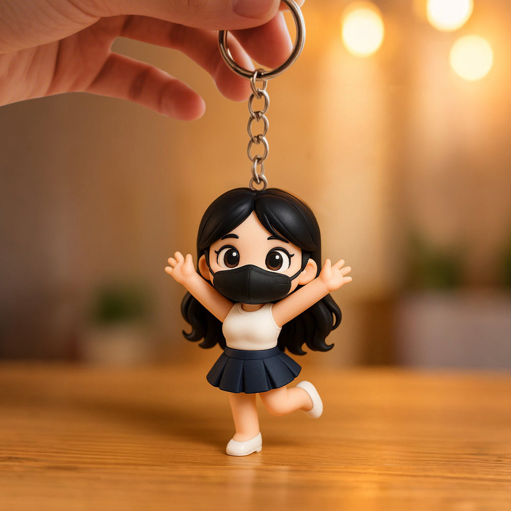 Custom Keychain Edition: Chibi Style 3D Figurine From Your Photo