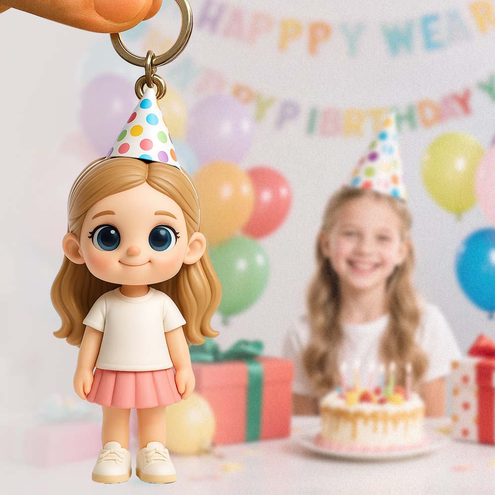 Custom Keychain Edition: Chibi Style 3D Figurine From Your Photo