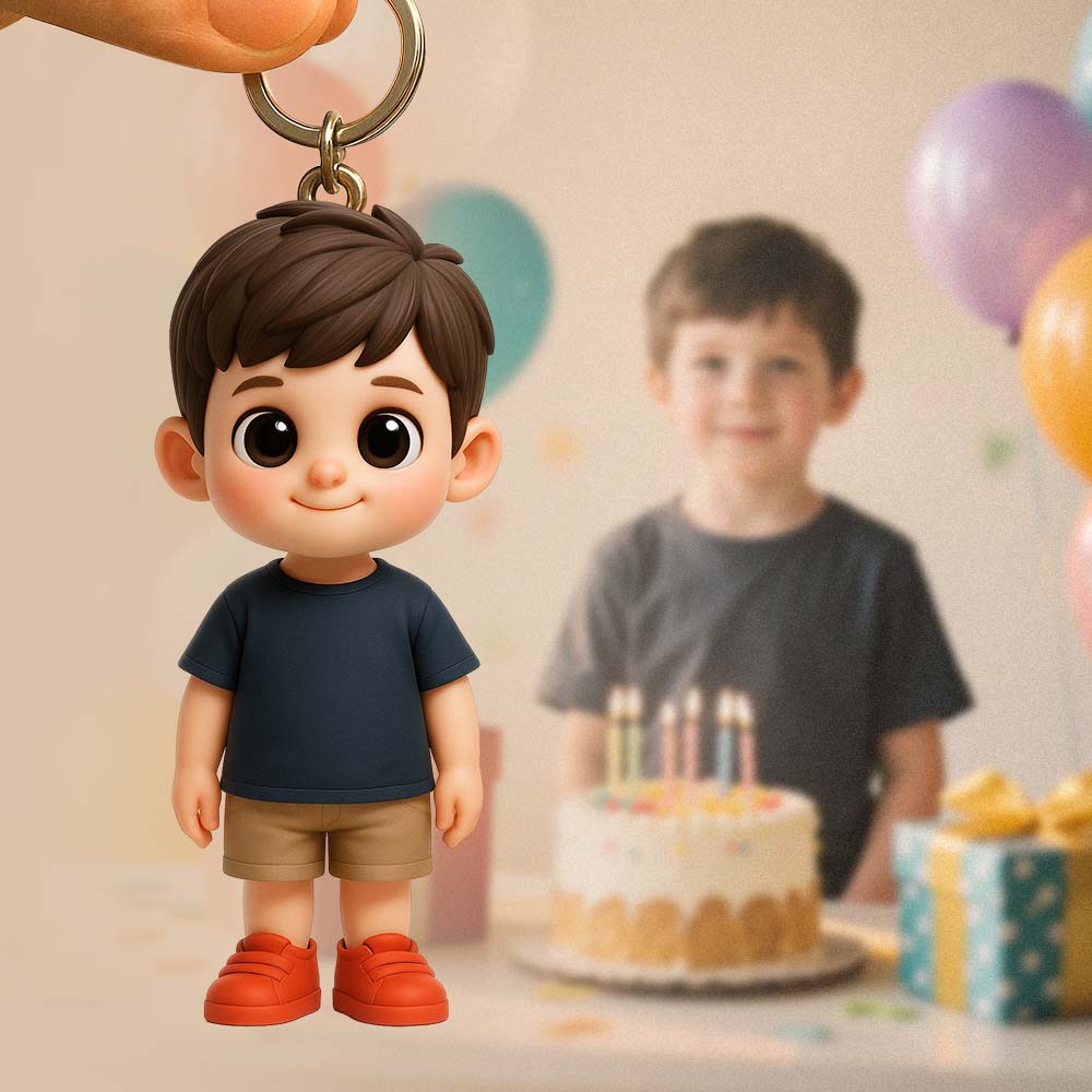 Custom Keychain Edition: Chibi Style 3D Figurine From Your Photo
