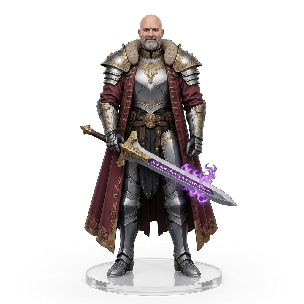 Custom 3D Figurine – Knight Character