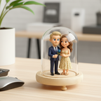 Customized 3D stereoscopic doll glass display case – Preserve Your Memory Inside a Glass Display – A Unique & Personal Gift for Boyfriend, Girlfriend, Anniversaries
