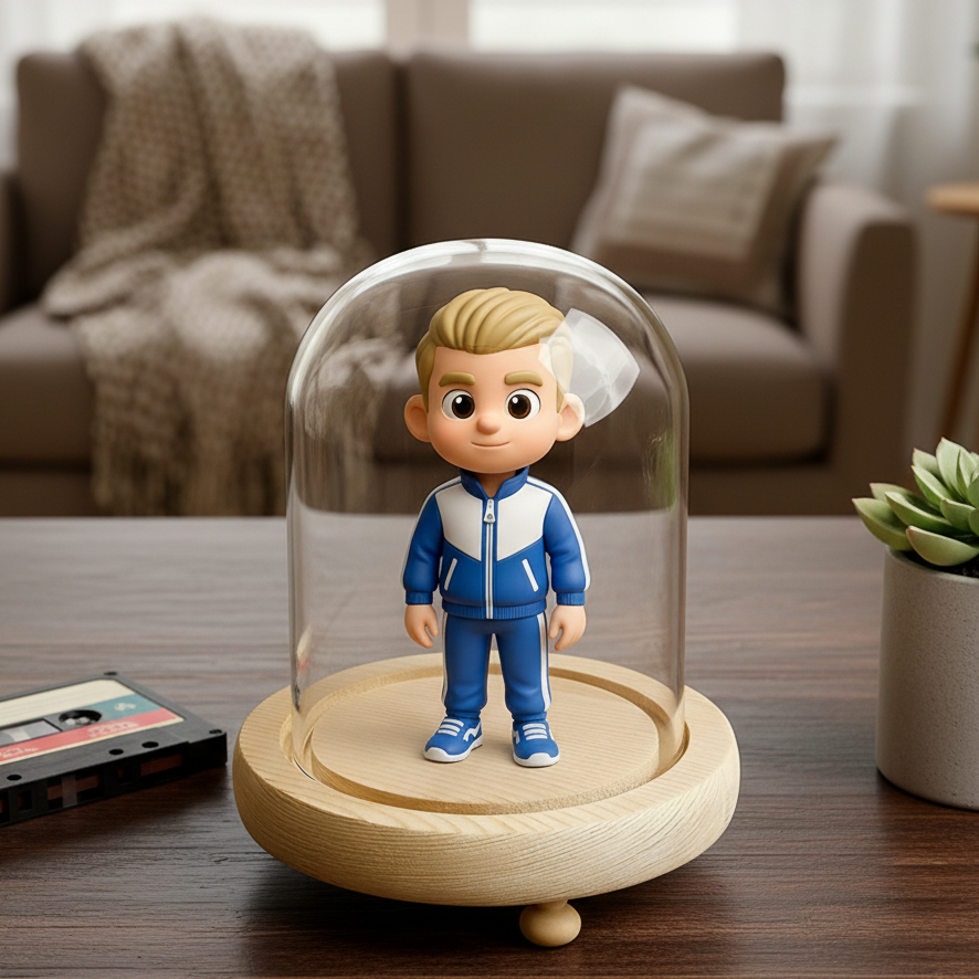 Customized 3D stereoscopic doll glass display case – Preserve Your Memory Inside a Glass Display – A Unique & Personal Gift for Boyfriend, Girlfriend, Anniversaries